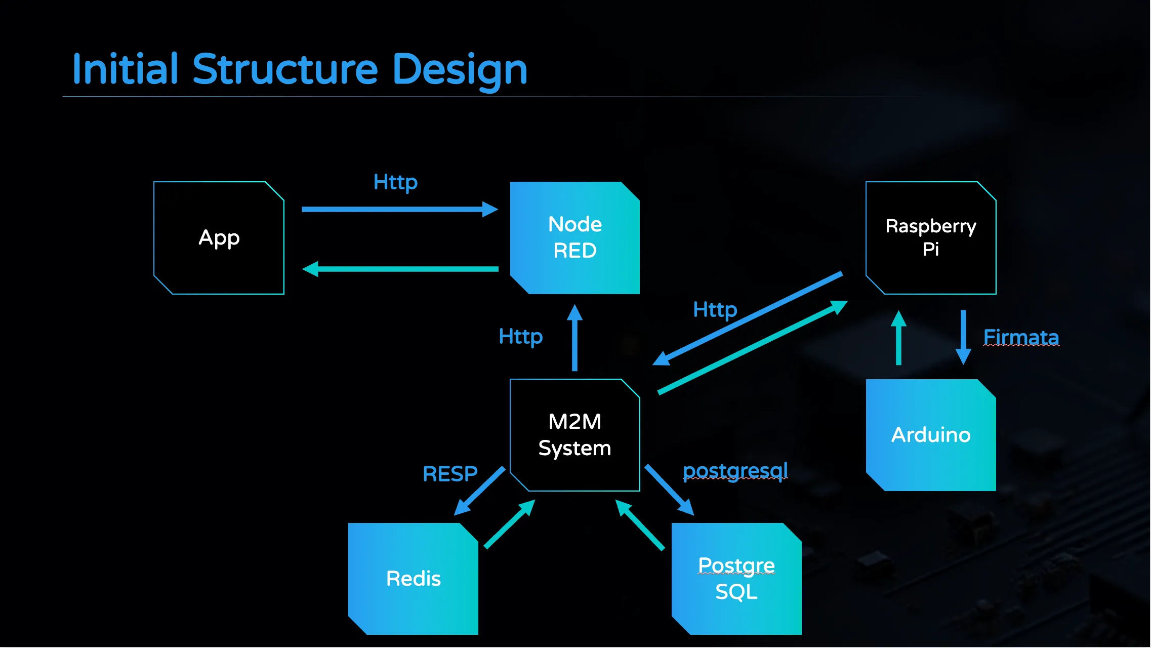 Initial structure of the system